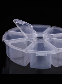 1 件透明珠宝收纳盒，8 格珠宝盒，适合居家和返校使用 - 無色 - 查看 3