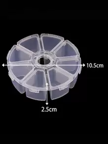 1 件透明珠宝收纳盒，8 格珠宝盒，适合居家和返校使用 - 無色 - 查看 4