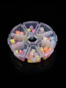 1 件透明珠宝收纳盒，8 格珠宝盒，适合居家和返校使用 - 無色 - 查看 7