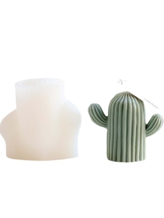 1入組仙人掌形狀蠟燭矽膠模具