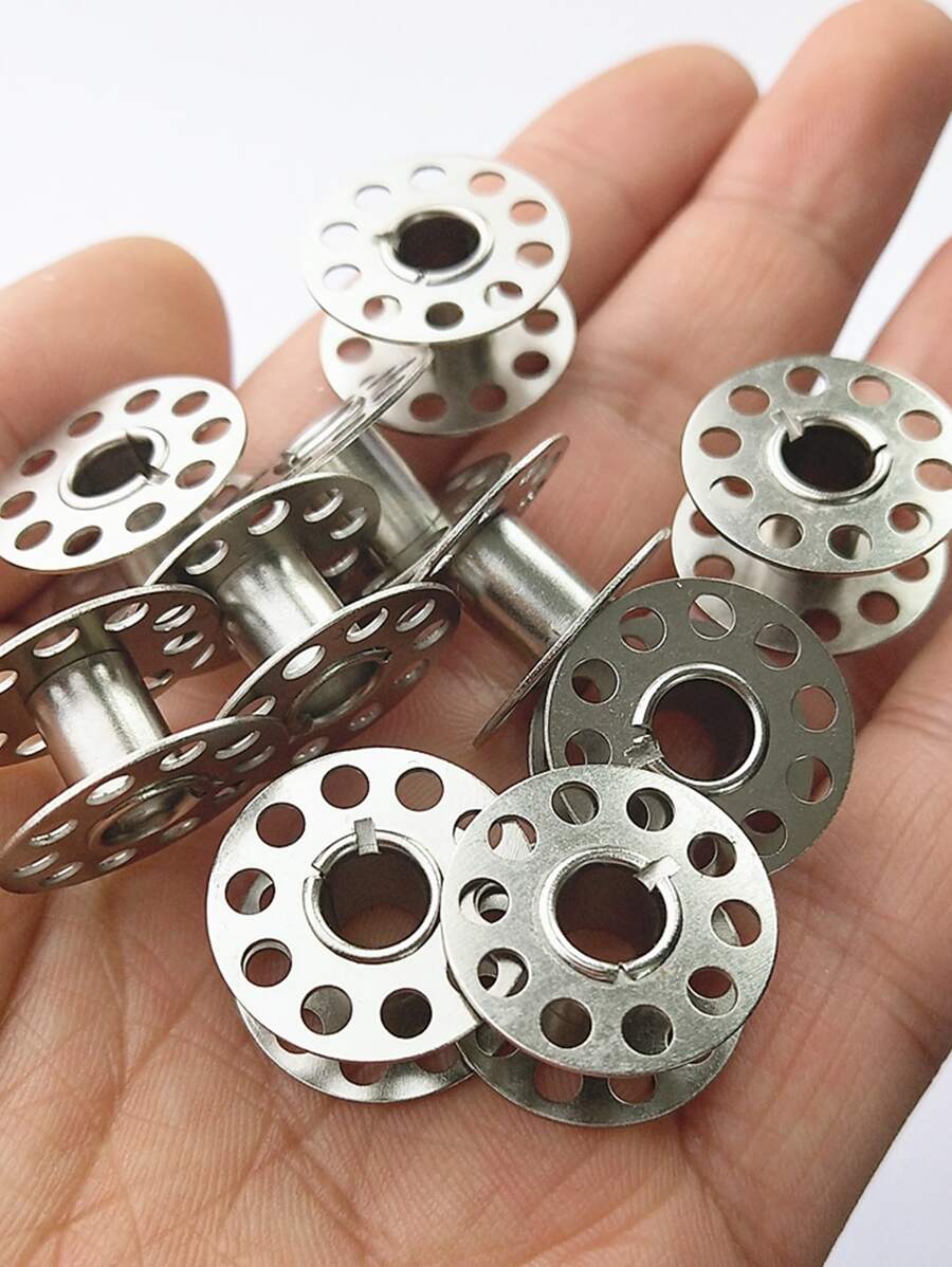 5入組鋅合金縫紉機梭芯 - 銀色 - 查看 1