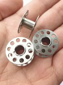 5入組鋅合金縫紉機梭芯 - 銀色 - 查看 2