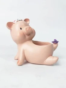 1pc Cartoon Pig Design Plant Container - Nhiều màu - Xem 6