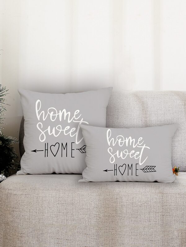 1 Stück Buchstabe Grafik Kissenbezug, moderner Polyester Kissenbezug für Schlafzimmer, Wohnzimmer, Sofa, Kisseneinsatz nicht im Lieferumfang enthalten