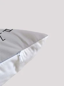 1pc Slogan Graphic Cushion Cover, Modern Polyester Throw Pillow Cover For Bedroom Living Room Sofa, Pillow Insert Not Included - Multicolor - View 4