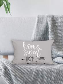 1pc Slogan Graphic Cushion Cover, Modern Polyester Throw Pillow Cover For Bedroom Living Room Sofa, Pillow Insert Not Included - Multicolor - View 5