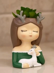 1入組人物設計植物容器 - 彩色 - 查看 7