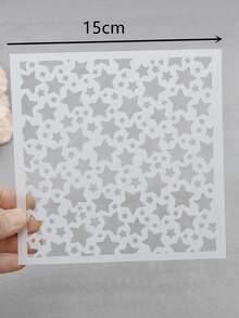 1 pieza Plantilla de dibujo en forma de estrella - Blanco - Ver 3