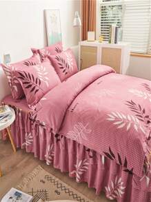 1pair Leaf Print Pillowcase Without Filler - Multicolor - View 3