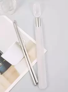 2pcs Stainless Steel Chopstick & 1pc Storage Box, Kitchen, Christmas Gift,School Supplies - Silver - View 5