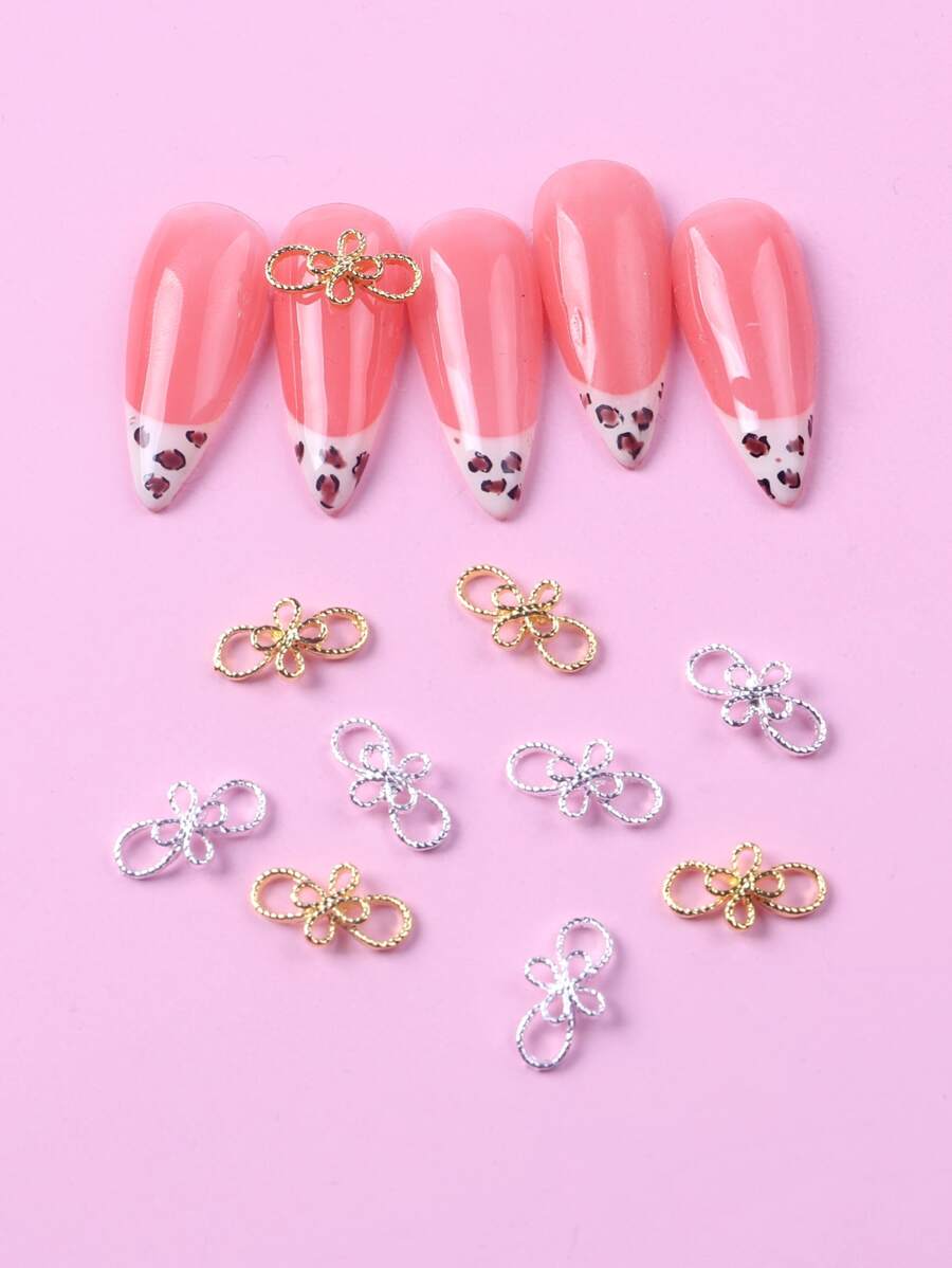 TSZS 10 cái/gói hợp kim hình số 8 trang trí móng nghệ thuật - Nhiều màu - Xem 1