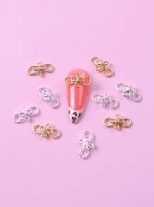 TSZS 10 cái/gói hợp kim hình số 8 trang trí móng nghệ thuật - Nhiều màu - Xem 3