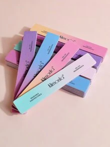 klimonla 4入組指甲銼，可水洗雙面雙面指甲銼金剛砂板漸變美甲修腳工具和指甲緩衝銼，適合家庭和沙龍使用（混合砂礫） - 彩色 - 查看 4