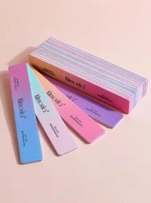 klimonla 4入組指甲銼，可水洗雙面雙面指甲銼金剛砂板漸變美甲修腳工具和指甲緩衝銼，適合家庭和沙龍使用（混合砂礫） - 彩色 - 查看 5