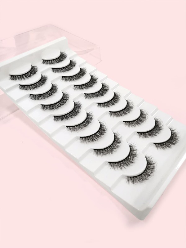 10pairs Full false lashes Volumized 911mm Natural Long Separated False