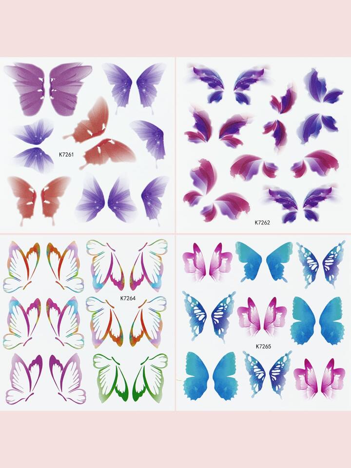 Purple Butterfly Tattoo Designs For Girls