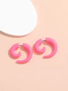 Spiral Design Earring Jackets - Pink - View 1