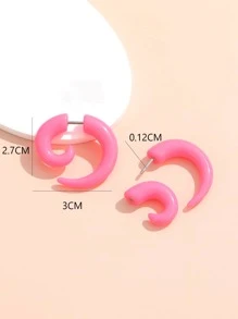 Spiral Design Earring Jackets - Pink - View 4