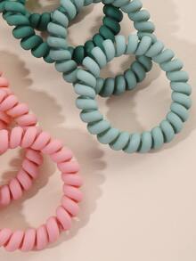 12pcs Coil Wire Design Hair Tie - Multicolor - View 3