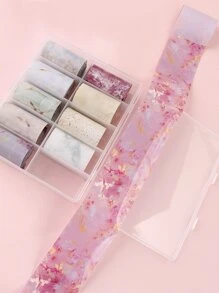 Transform Your Nails With Full Cover Nail Art Transfer Foil 1box Gradient Bronzing Marbling Nail Transfer For Women And Girls Nail Stickers DIY