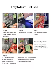 Transform Your Nails With Full Cover Nail Art Transfer Foil 1box Gradient Bronzing Marbling Nail Transfer For Women And Girls Nail Stickers DIY