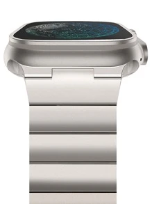 Dây đeo bằng thép không gỉ 1 mảnh tương thích với Apple Watch - Bạc - Xem 5