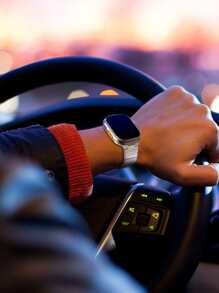 Dây đeo bằng thép không gỉ 1 mảnh tương thích với Apple Watch - Bạc - Xem 6