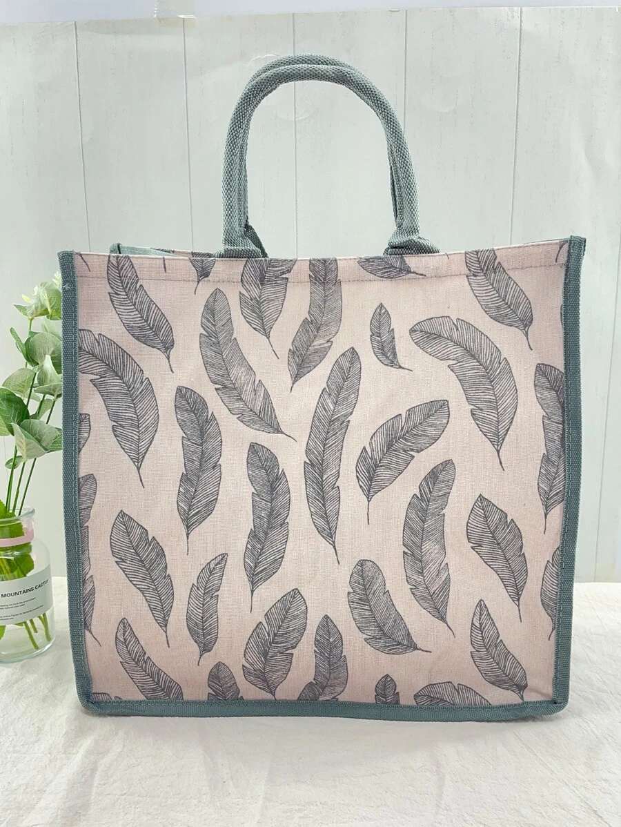 1入組羽毛圖案便當袋 - 彩色 - 查看 1