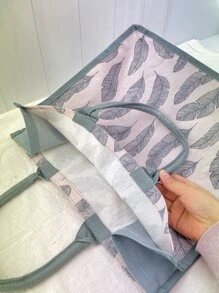 1入組羽毛圖案便當袋 - 彩色 - 查看 2