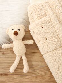 Bebé Pantalones con parche de dibujos animados con bolsillo teddy - Albaricoque - Ver 4