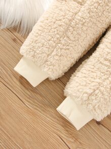 Bebé Pantalones con parche de dibujos animados con bolsillo teddy - Albaricoque - Ver 6