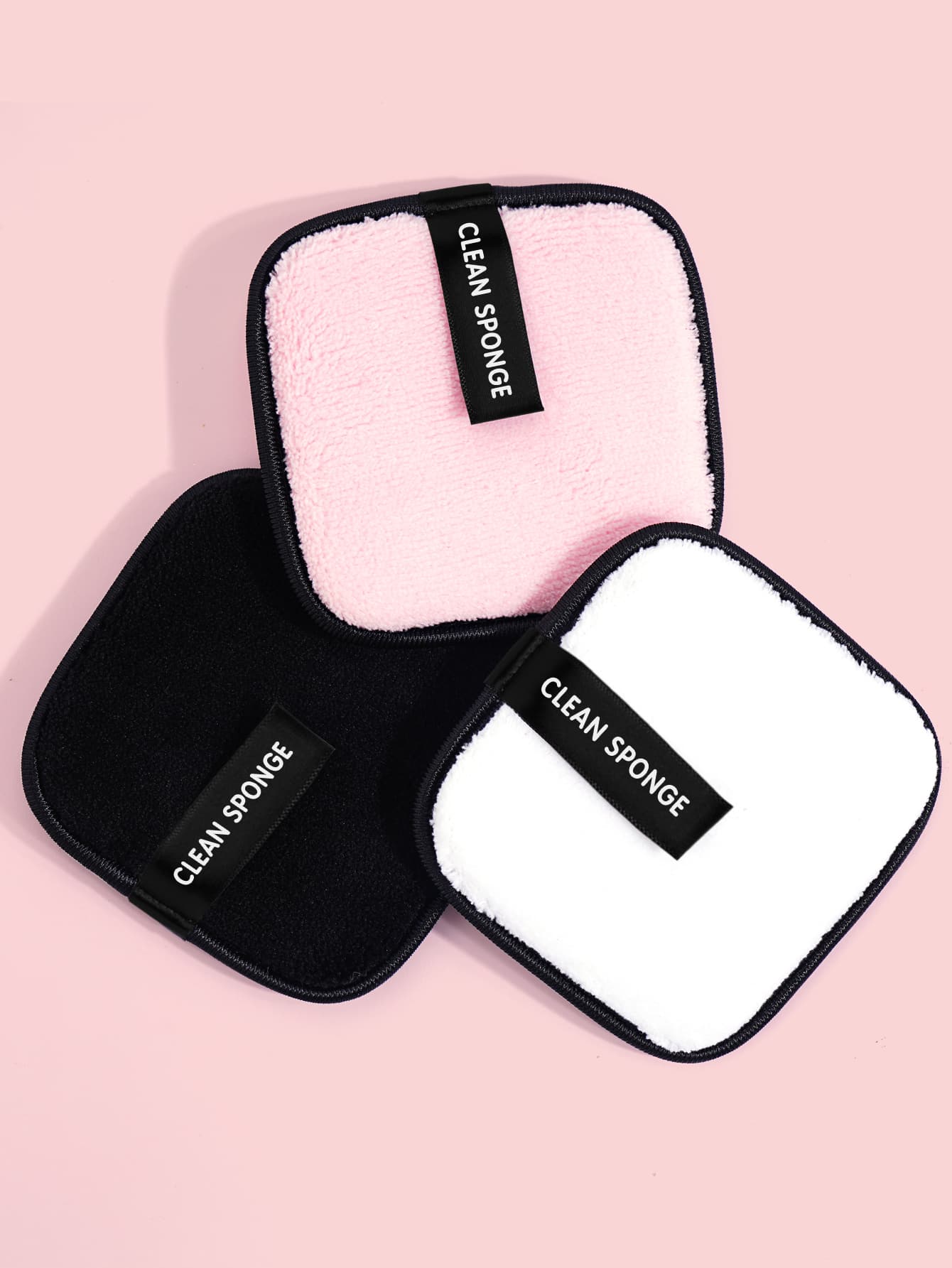 MAANGE 3pcs Makeup Remover Puff,Soft And Skin Friendly Face Towel,Cleaning Tools Easy Carrying For Travel - Multicolor - View 1