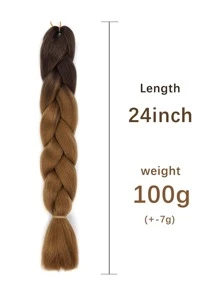 1pc Ombre Long Synthetic Hair Braid - Ombre - View 3