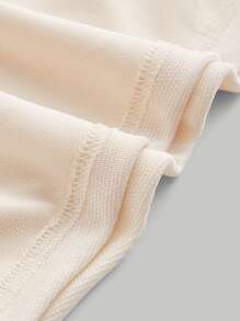 SHEIN MOD One Shoulder Ruched Crop Top - Beige - View 3