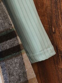 Girls Mock Neck Tee & Plaid Skirt - Multicolor - View 5