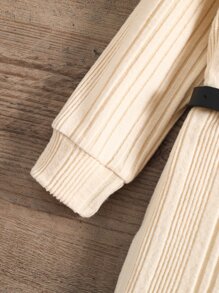 Toddler Girls Rib-Knit Mock Neck Dress - Apricot - View 5