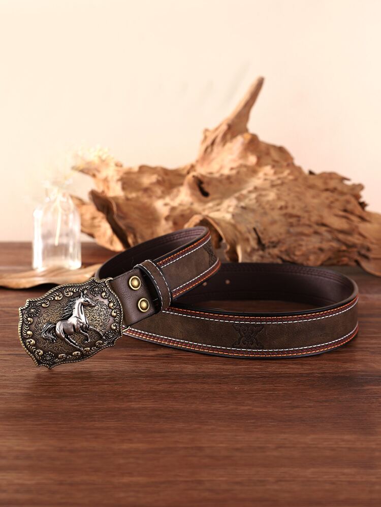 Western Cowgirl Horse Decor Belt For Jeans Pants Halloween Summer, School Fall, Autumn, Halloween