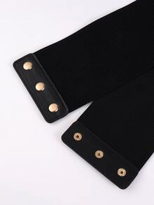 Two Tone Lace-up Front Corset Belt - Multicolor - View 4