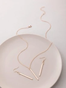 imoli 3pcs Rectangle Decor Jewelry Set - Rose Gold - View 3