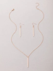imoli 3pcs Rectangle Decor Jewelry Set - Rose Gold - View 5