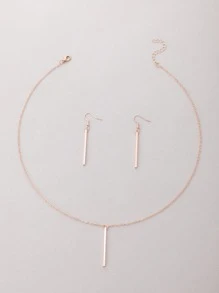 imoli 3pcs Rectangle Decor Jewelry Set - Rose Gold - View 6