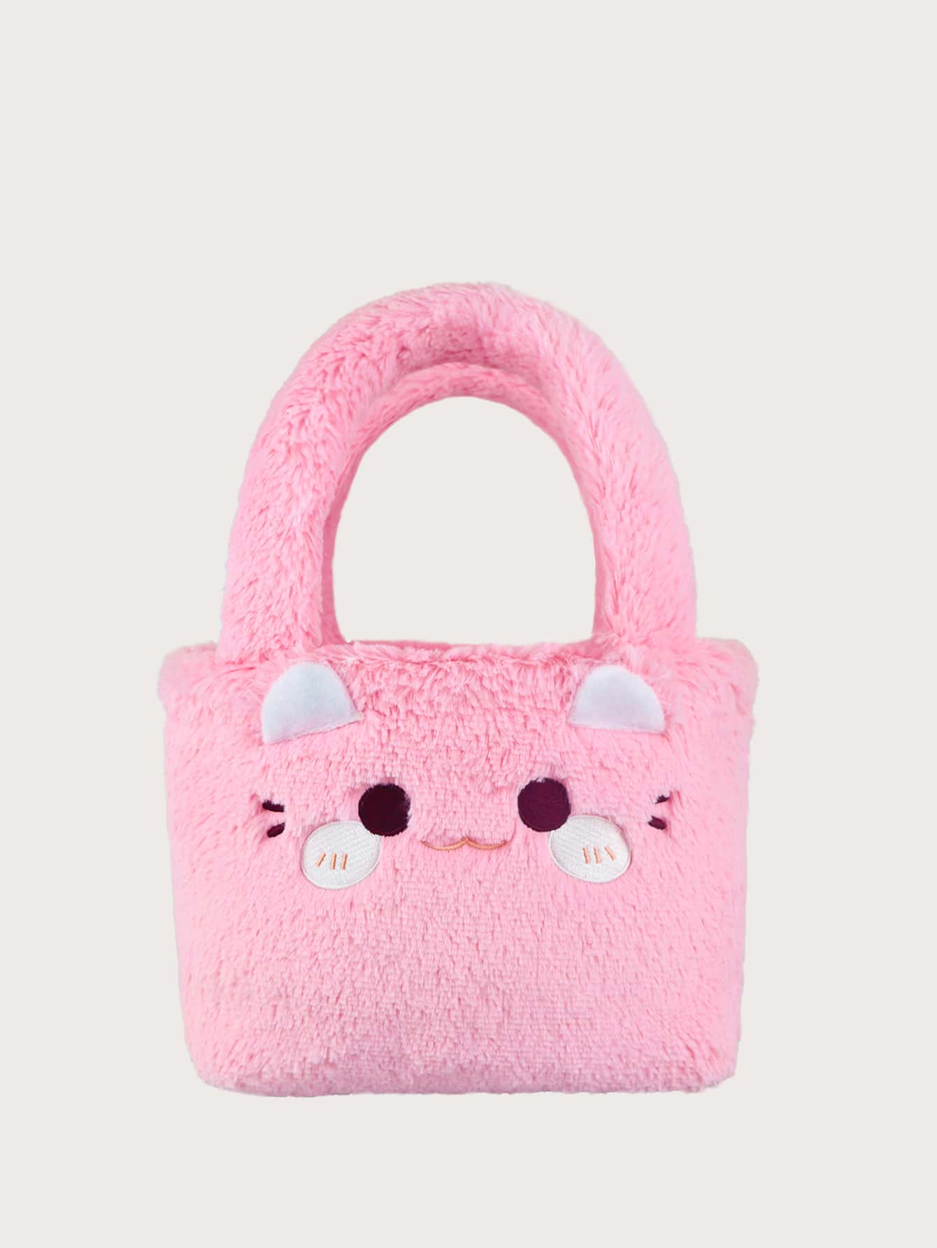 Niñas Bolso de hombro con diseño de dibujos animados mullido - Rosa - Ver 1