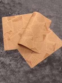 30 piezas de pergamino con patrón de periódico, papel antiguo de 18x18cm a prueba de aceite para alimentos fritos para servicio de alimentos, revestimientos para freidoras de aire en la cocina - Multicolor - Ver 4