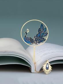 1pc Peacock Detail Bookmark - Nhiều màu - Xem 1