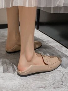 Mengshangli Ladies' Elegant Slip-on Loafers, Low Heel Flat Shoes