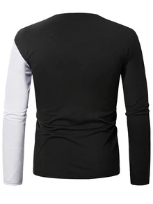 Manfinity Men Cut And Sew Tee - Multicolor - View 2