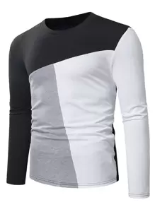 Manfinity Men Cut And Sew Tee - Multicolor - View 1