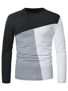 Manfinity Men Cut And Sew Tee - Multicolor - View 3