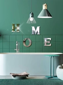 4 cái Thiết kế Thư Gương Bộ Dán Tường - Bạc - Xem 6