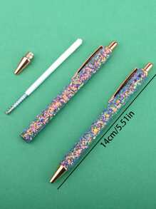 1pc Sequin Decor Ballpoint Pen - Multicolor - View 4
